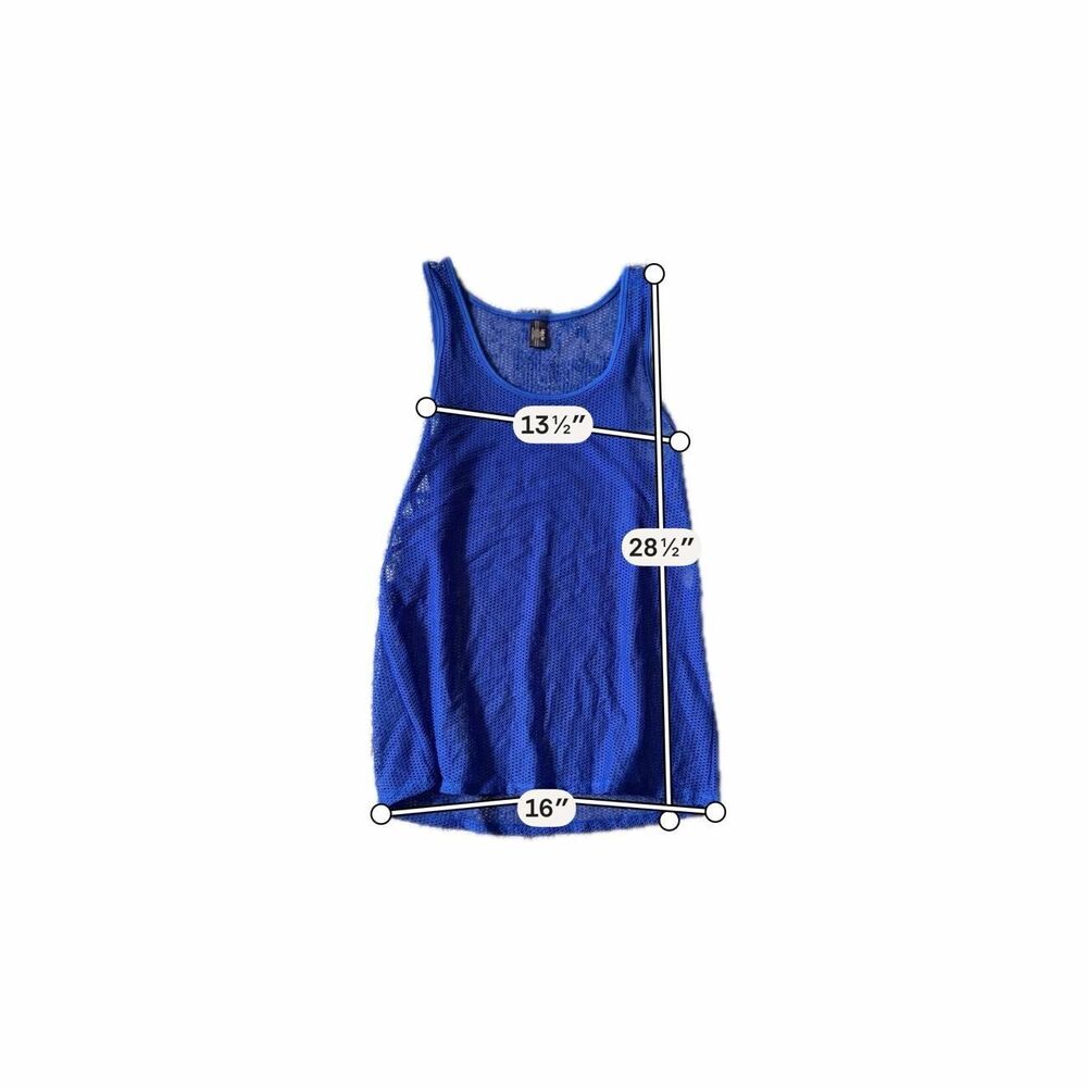 Endless‎ summer Women's Blue Tank Top Size Medium mesh activewear - Picture 3 of 7